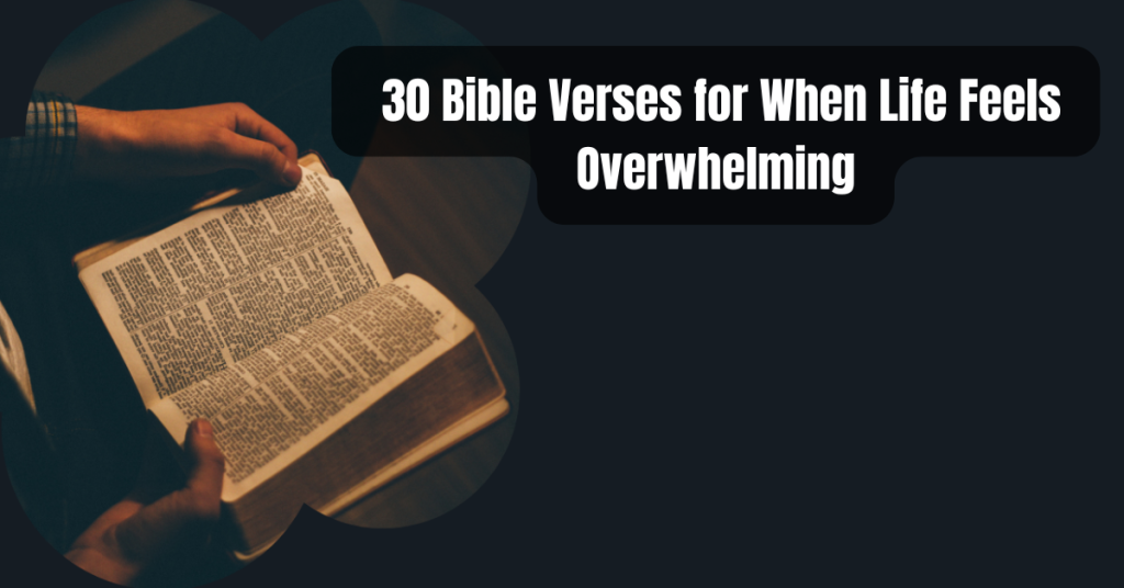 overwhelming life Bible verses for peace and calm