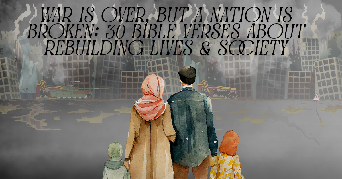 Bible verses about rebuilding lives after war and destruction
