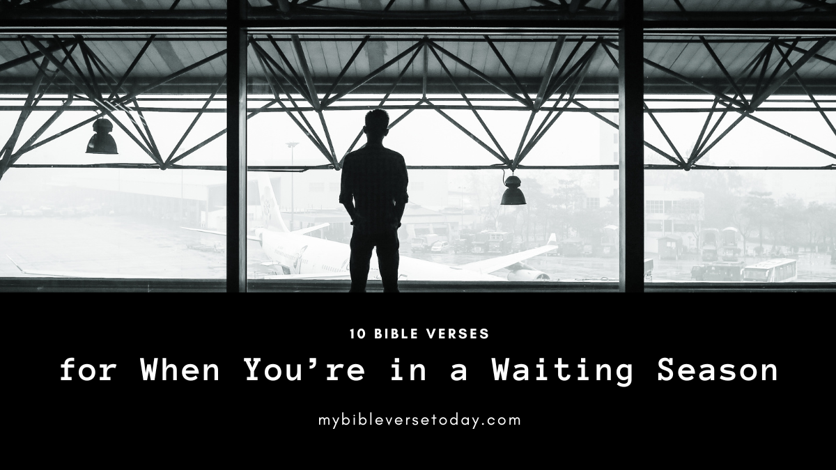 Bible Verses for Waiting with an open Bible at sunrise, symbolizing hope, patience, and trusting God's perfect timing.