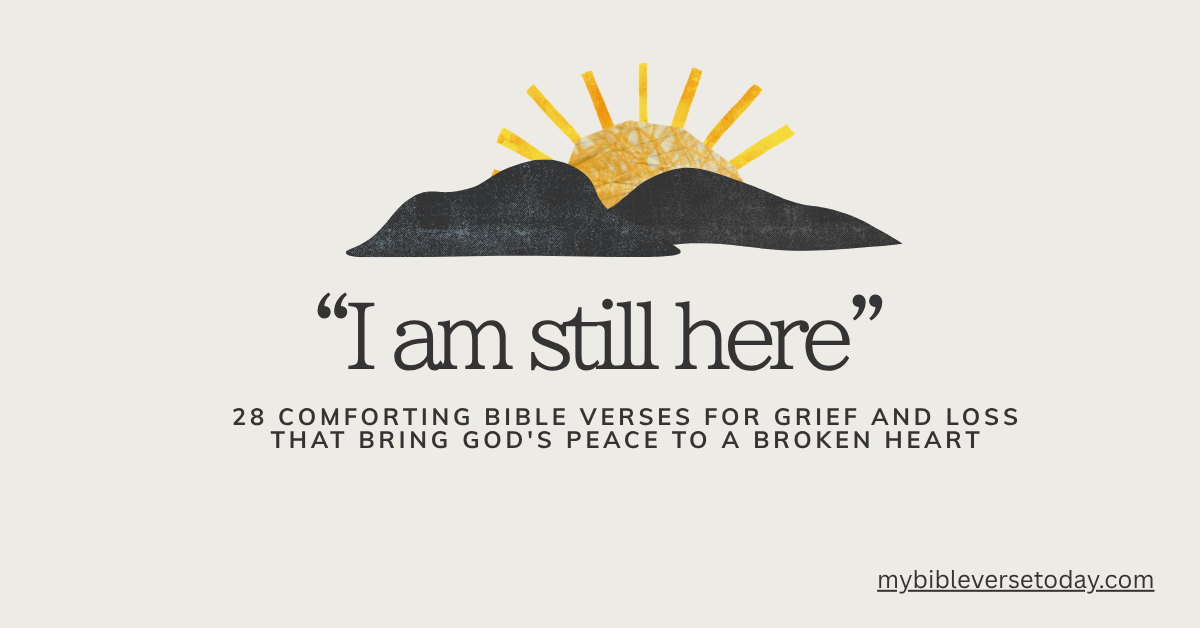Bible verses for grief in an open Bible bringing hope, peace, and comfort during loss